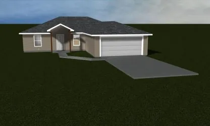 3d Color Front Rendering